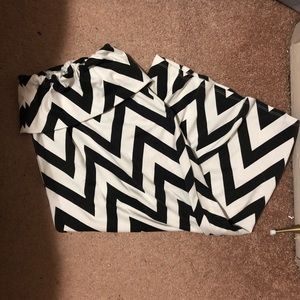 Black and white Chevron maxi skirt